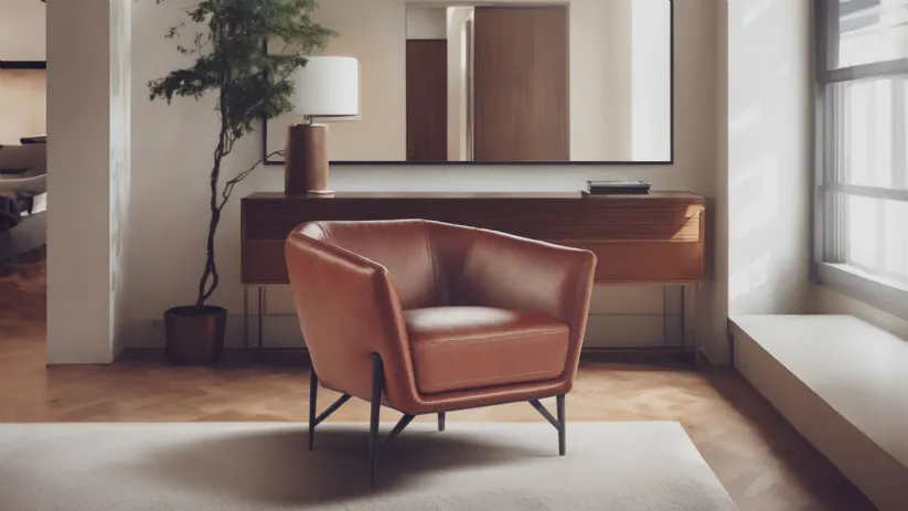 Poltroncina in pelle Venere di Calia