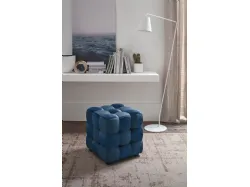 Pouf Cube in tessuto imbottito e trapuntato di Target Point