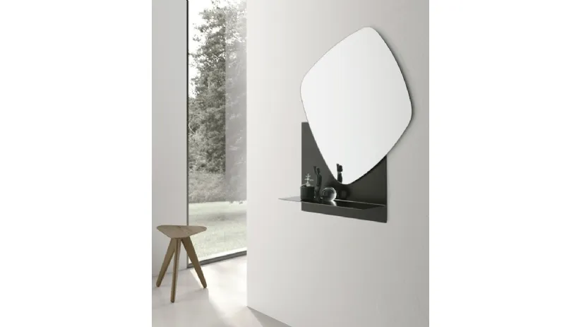 Specchio con mensola in metallo Double Trouble di Target Point