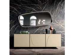 Specchio con cornice in legno Golden Wood di Ozzio