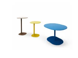 Tavolino Narciso con top in plexiglas e base in metallo di Egoitaliano