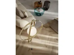 Lampada da terra Papillon Cielo-Terra in acciaio e vetro di Bontempi