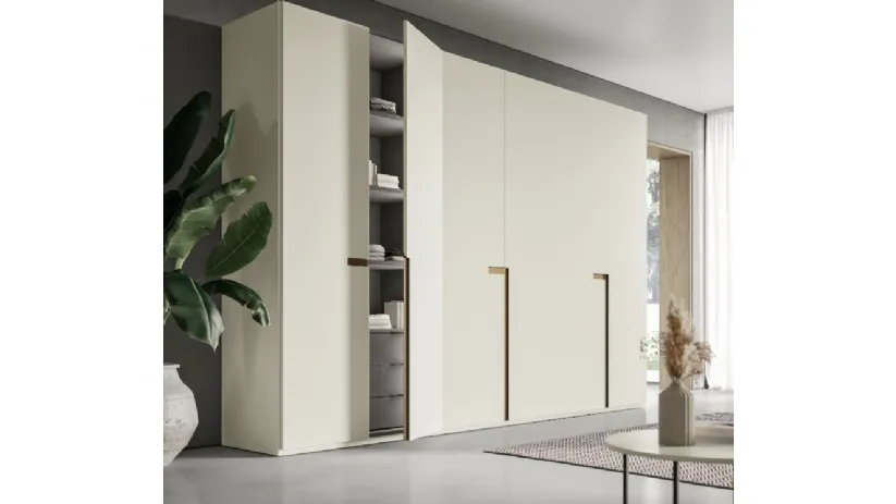 Armadio Ardecò System Madreperla in laccato opaco di Spagnol Mobili