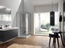 Mobile da Bagno Aquo in laccato opaco Degré Grigio Titanio di Scavolini Bathrooms