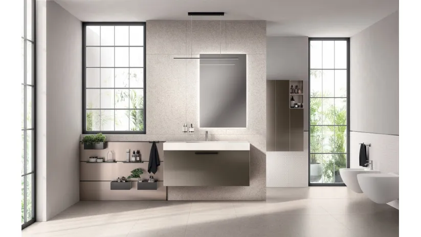 Mobile da Bagno Aquo Laccato Opaco Perlato di Scavolini Bathrooms