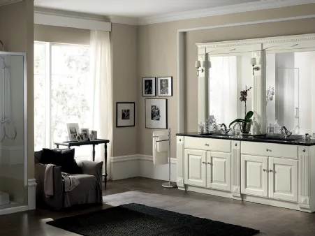 Mobile da Bagno Baltimora in Frassino Bianco Assoluto di Scavolini Bathrooms