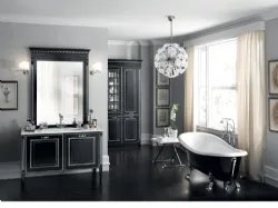 Mobile da Bagno Baltimora Laccato Opaco Nero e Argento di Scavolini Bathrooms