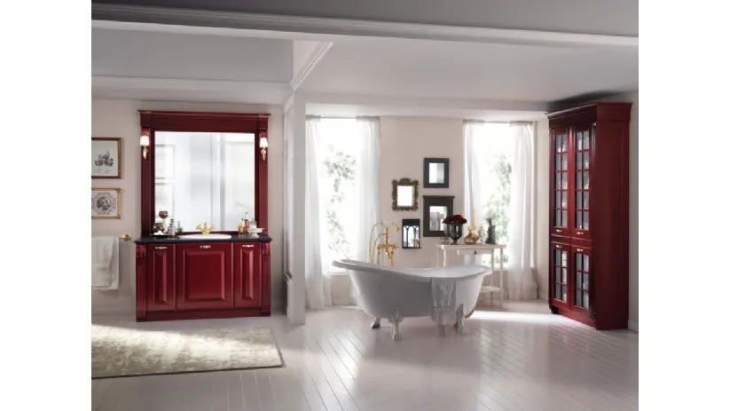 Mobile da Bagno Baltimora Laccato Opaco Rosso di Scavolini Bathrooms