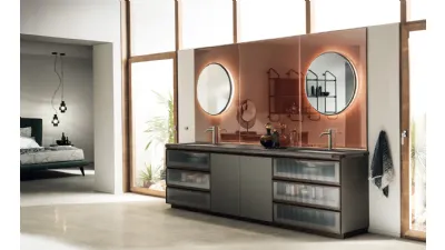 Mobile da Bagno Diesel Laccato Opaco Verde Minerale di Scavolini Bathrooms