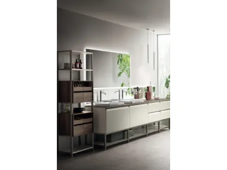 Mobile da Bagno Formalia Sistema Parete Status Titanio  di Scavolini Bathrooms