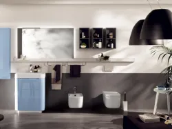 Mobile da Bagno Idro in laccato lucido Azzurro Laguna di Scavolini Bathrooms