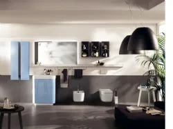 Mobile da Bagno Idro Laccato Lucido Azzurro Laguna di Scavolini Bathrooms