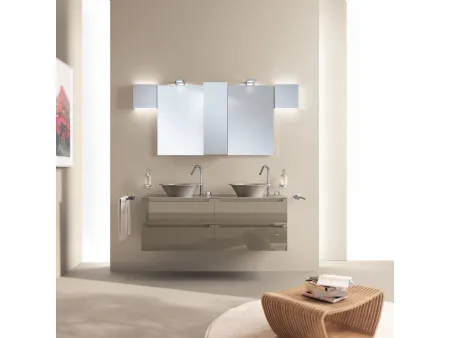 Mobile da Bagno Idro Laccato Lucido Grigio Tundra di Scavolini Bathrooms