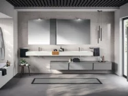 Mobile da Bagno Lagu Laccato Opaco Grigio Vulcano di Scavolini Bathrooms