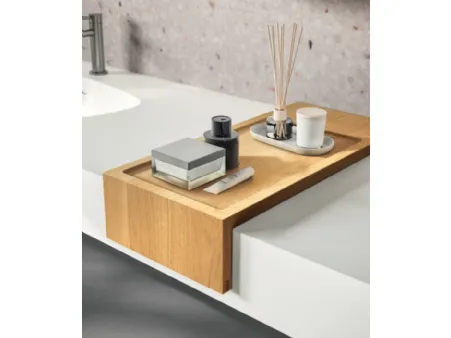 Accessorio da Bagno Lagu Vassoio Scorrevole Useful in Rovere di Scavolini Bathrooms