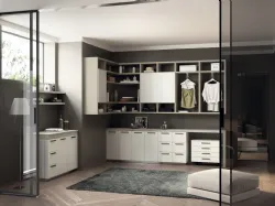 Mobile da Bagno Laundry Space Aquo in Decorativo Bianco di Scavolini Bathrooms