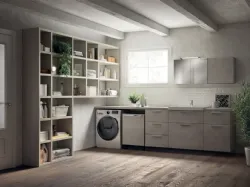 Mobile da Bagno Laundry Space Aquo Decorativo Azimut di Scavolini Bathrooms