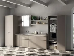 Mobile da Bagno Laundry Space Rivo Decorativo Grigio Selce di Scavolini Bathrooms