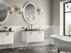 Mobile da Bagno Magnifica con Ante lavorazione a Rombi laccato lucido di Scavolini Bathrooms