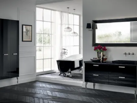 Mobile da Bagno Magnifica in laccato lucido Nero Ardesia di Scavolini Bathrooms