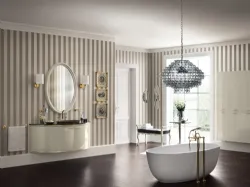 Mobile da Bagno Magnifica Laccato Lucido Tortora e Oro di Scavolini Bathrooms