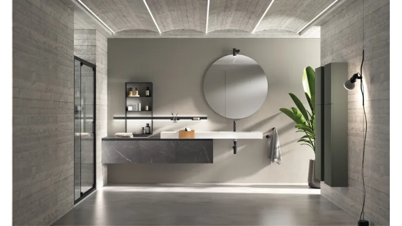 Mobile da Bagno Miko Laminato Pietra Grey di Scavolini Bathrooms