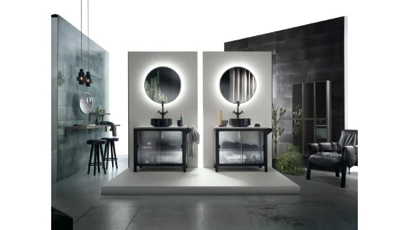 Mobile da Bagno Mistfits Bathroom in Metallo e Vetro di Scavolini Bathrooms