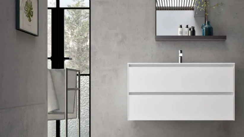 Mobile da Bagno in laccato Bianco opaco Start Block 05 di Ardeco