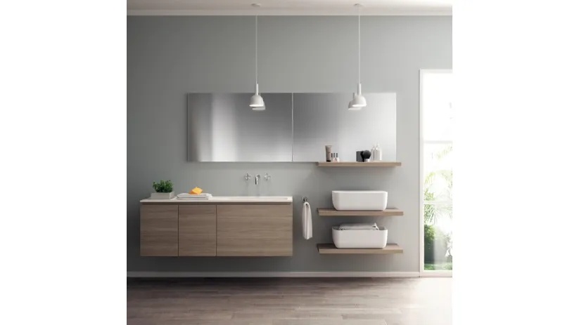 Mobile da Bagno Qi in Decorativo Olmo Hono 03 di Scavolini Bathrooms