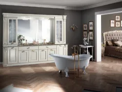 Mobile da Bagno Baltimora Laccato Opaco Bianco e Oro di Scavolini Bathrooms