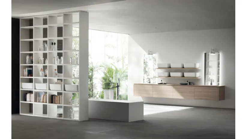 Mobile da Bagno Qi in Decorativo Olmo Hono 02 di Scavolini Bathrooms