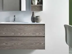 Mobile da Bagno sospeso in melaminico effetto legno French Grey Start Block 08 di Ardeco