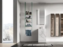 Mobile da Bagno a terra in marmo Bianco di Carrara dallo stile minimale Start Gate 06 di Ardeco