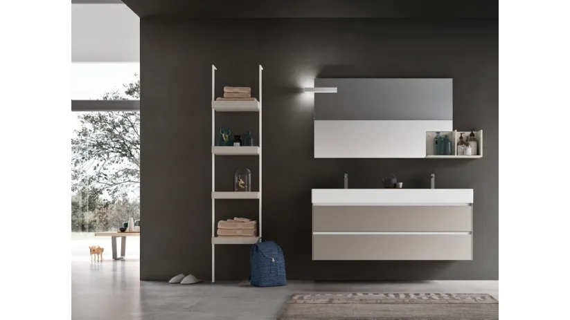 Mobile da Bagno sospeso in laccato Lino opaco Start Play 04 di Ardeco