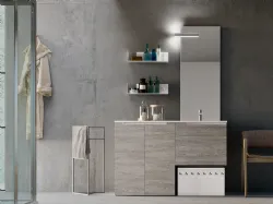 Mobile da Bagno per lavanderia in melaminico Sablè Grey Start Wash 01 di Ardeco