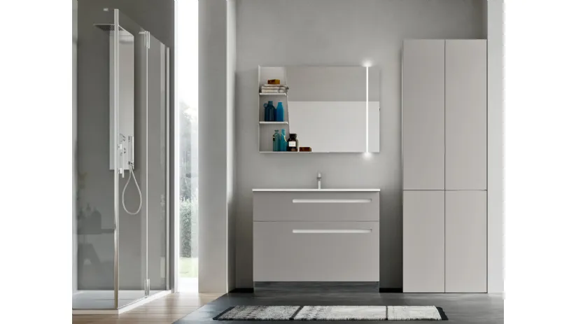 Mobile da Bagno per lavanderia in laccato Grigio Londra opaco Start Wash 02 di Ardeco