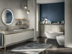 Mobile da Bagno Tratto in Decorativo Concrete Jersey di Scavolini Bathrooms