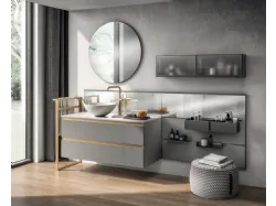 Mobile da Bagno Tratto Laccato Opaco Grigio Titanio di Scavolini Bathrooms