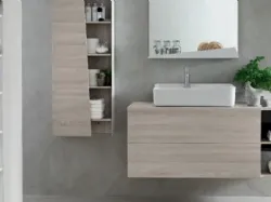 Mobile da Bagno sospeso in melaminico Olmo Juta Wind 52 di Ardeco