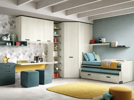 Cameretta con letti scorrevoli K105 Moretti Compact Camerette