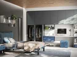 Cameretta con armadio a ponte Y108 di Moretti Compact Camerette