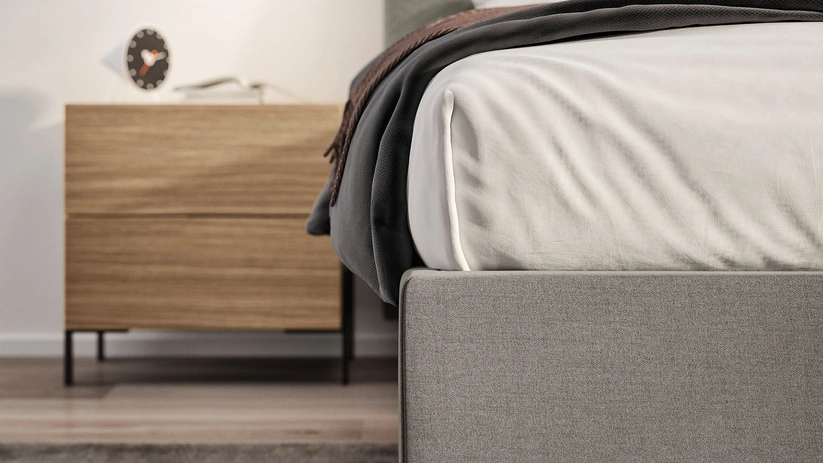 Comodino in rovere nodato Velvet di Spagnol Mobili