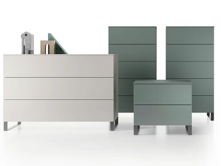 Gruppo Notte Sled in laccato opaco di Spagnol Mobili