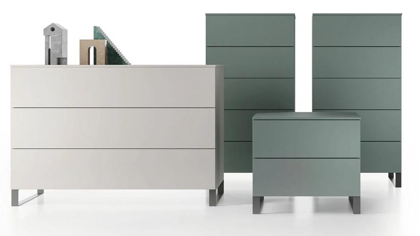 Gruppo Notte Sled in laccato opaco di Spagnol Mobili