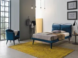 Letto Corfù alla Francese in tessuto con testiera di Target Point