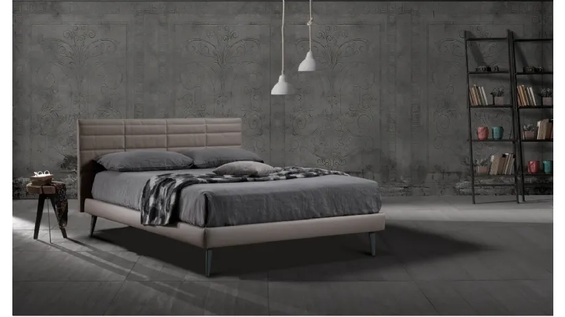 Letto in ecopelle con testiera trapuntata Forrest 14 di Excò
