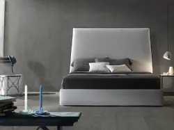Letto con testiera Tatami alto con contenitore di Excò