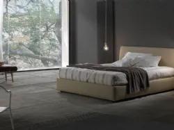 Letto in ecopelle Tracy con box contenitore di Excò