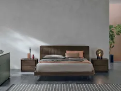 Letto in Rovere con decoro rigato Frame di Tomasella