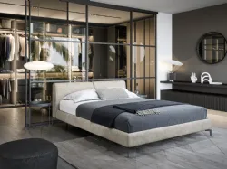 Letto in tessuto imbottito Margot di Novamobili
